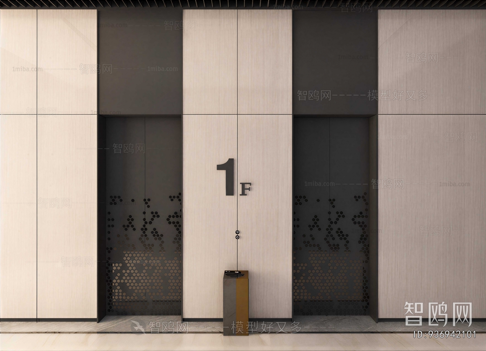 Modern Office Elevator Hall
