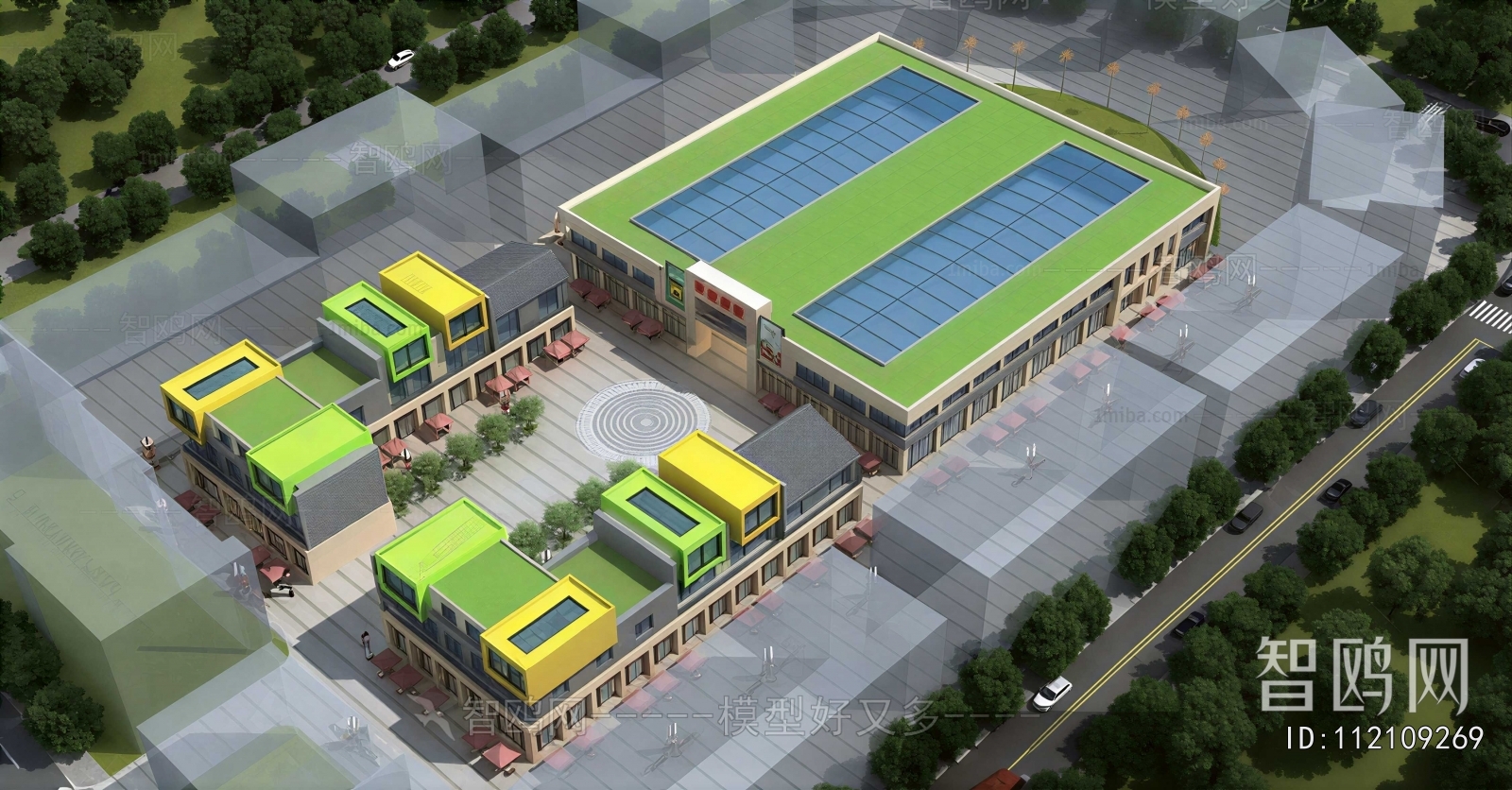 Modern Architectural Bird's-eye View Planning