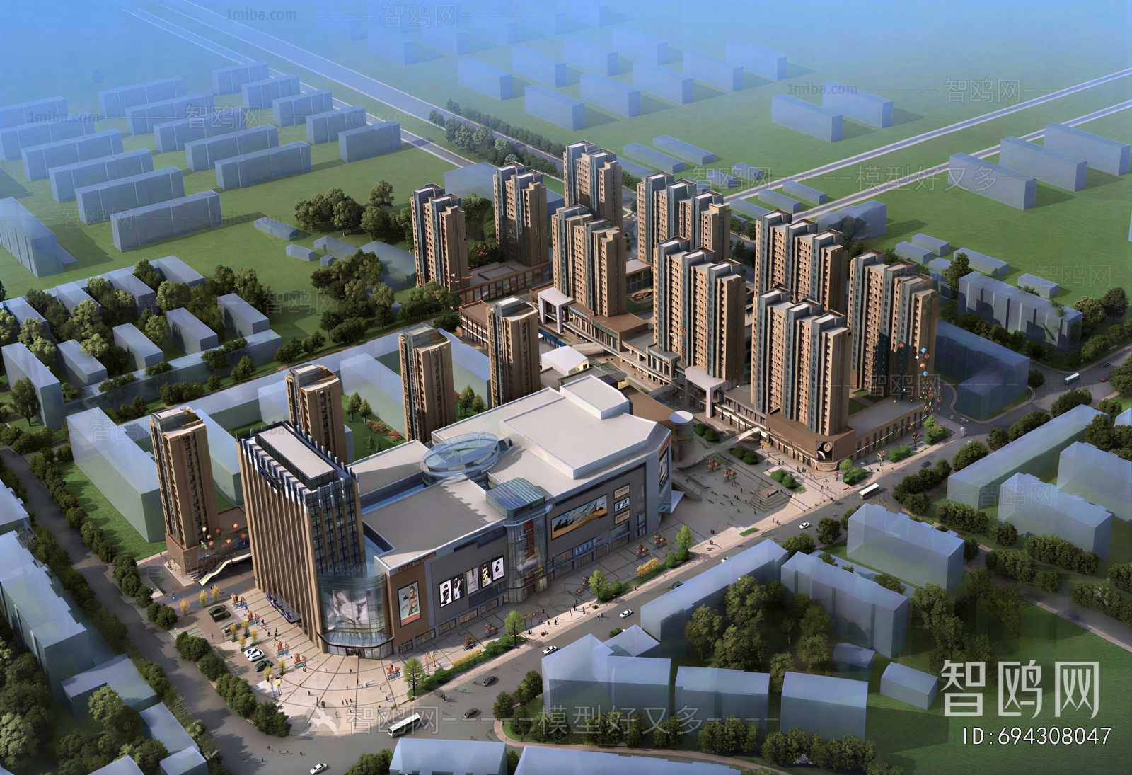 Modern Architectural Bird's-eye View Planning