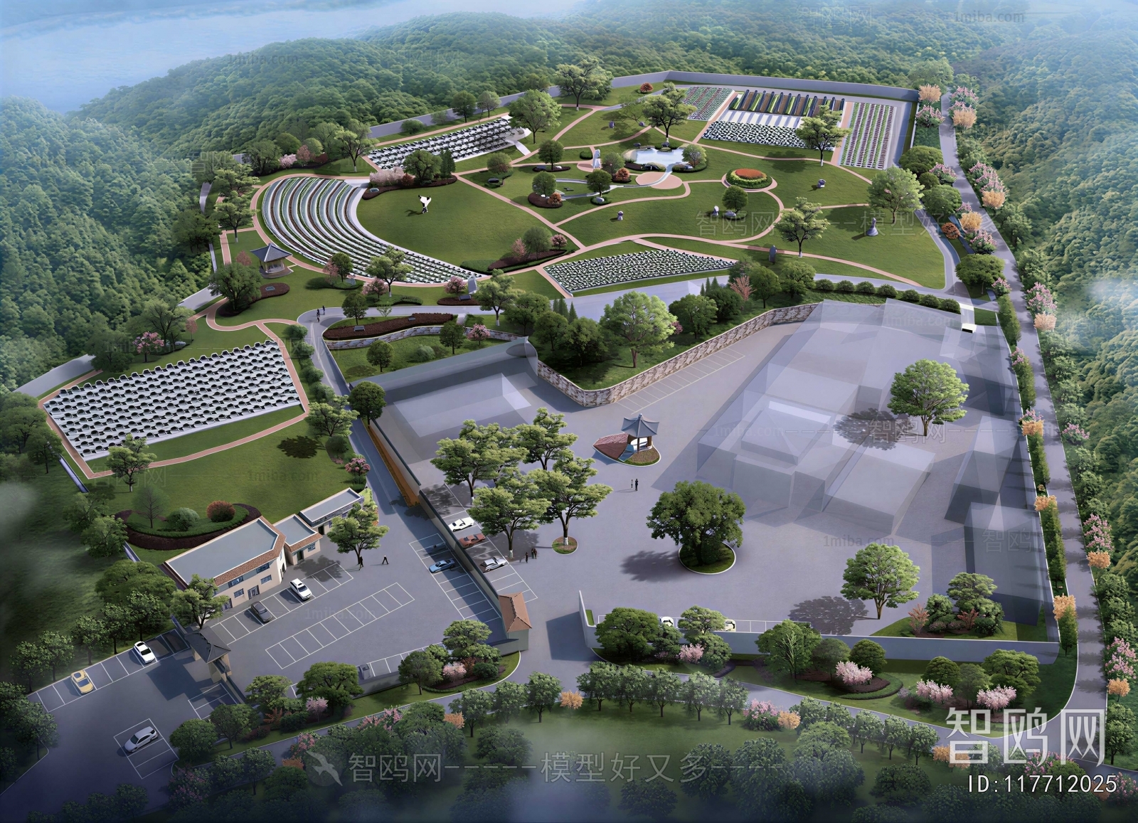 Modern Architectural Bird's-eye View Planning