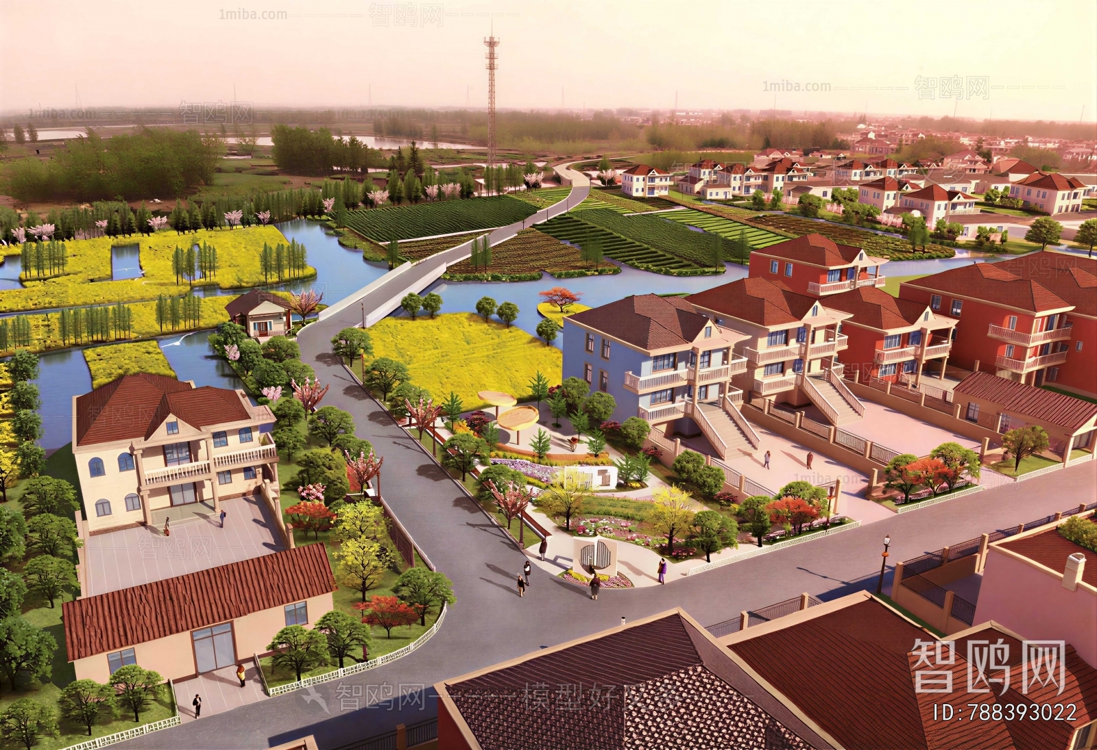 Modern Architectural Bird's-eye View Planning