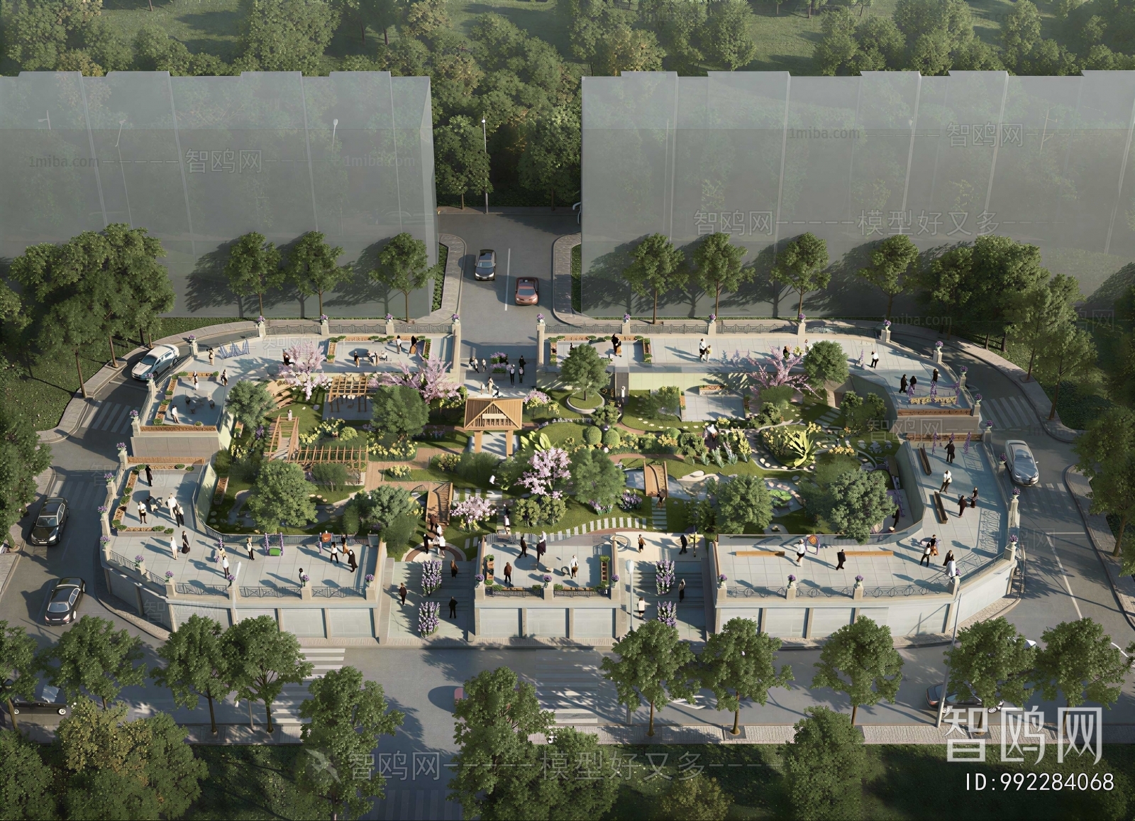 Modern Architectural Bird's-eye View Planning