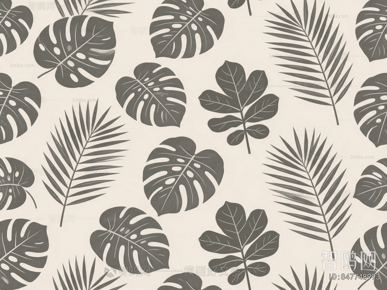 Animal And Plant Pattern Wallpaper