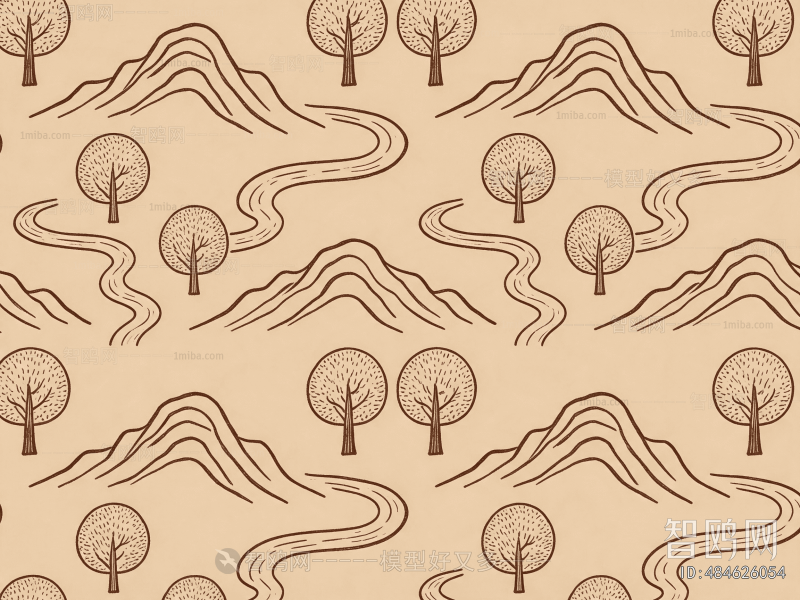 Animal And Plant Pattern Wallpaper