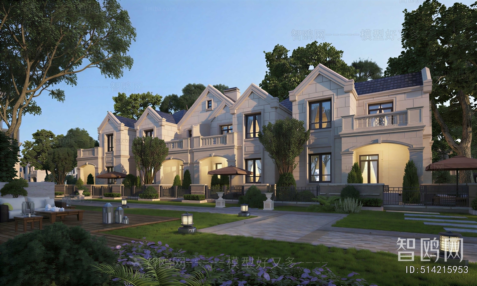 European Style Courtyard/landscape