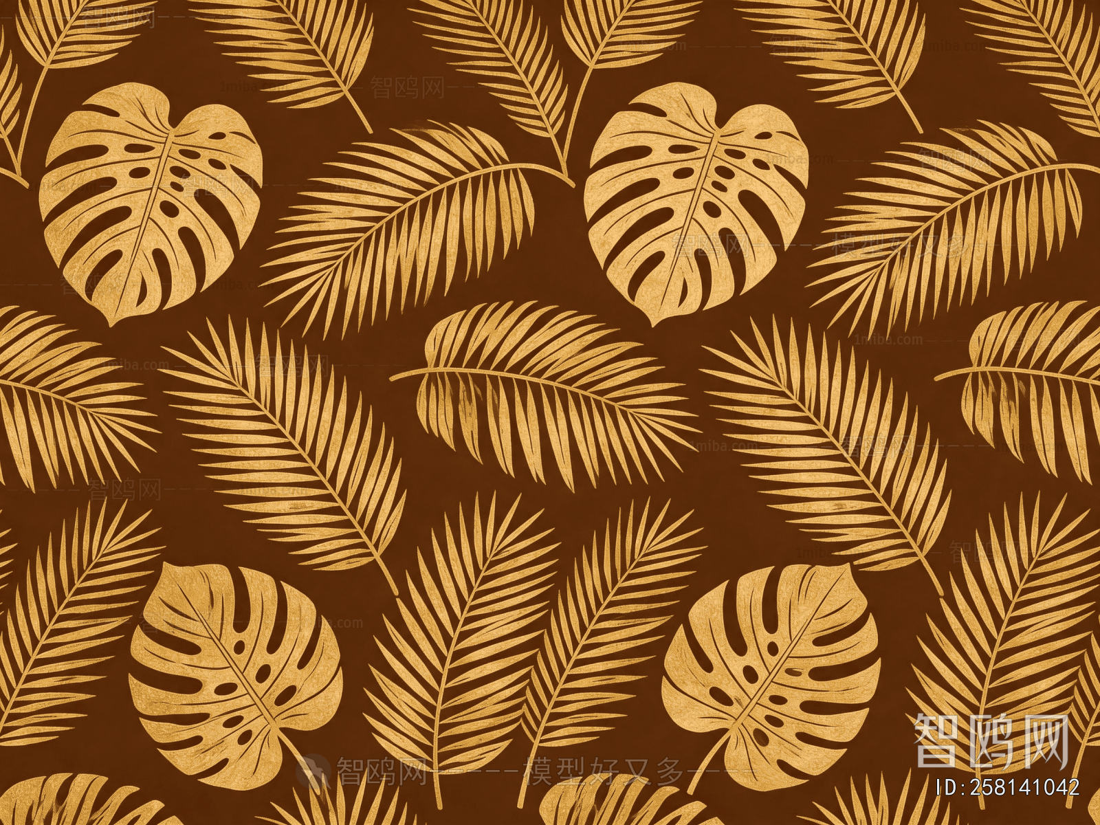 Animal And Plant Pattern Wallpaper