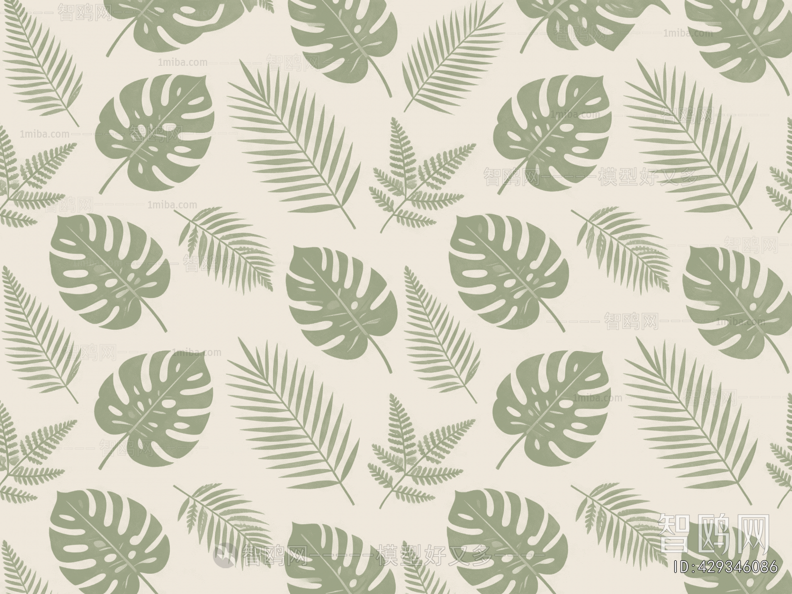 Animal And Plant Pattern Wallpaper