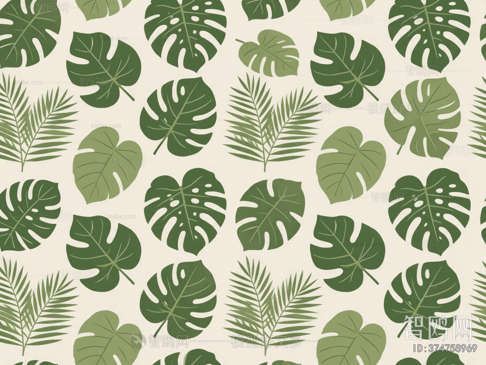 Animal And Plant Pattern Wallpaper