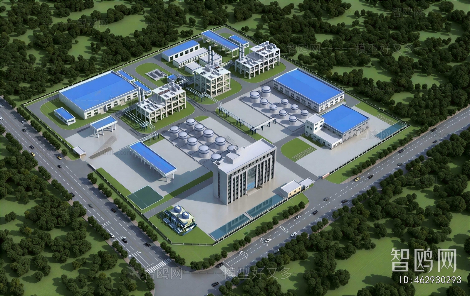 Modern Architectural Bird's-eye View Planning