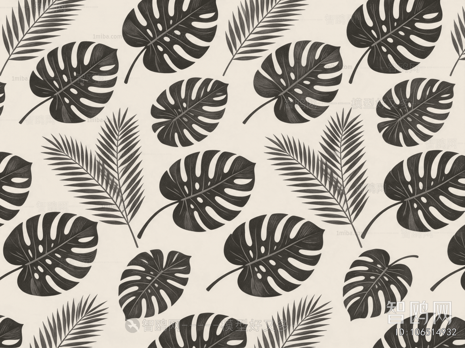 Animal And Plant Pattern Wallpaper