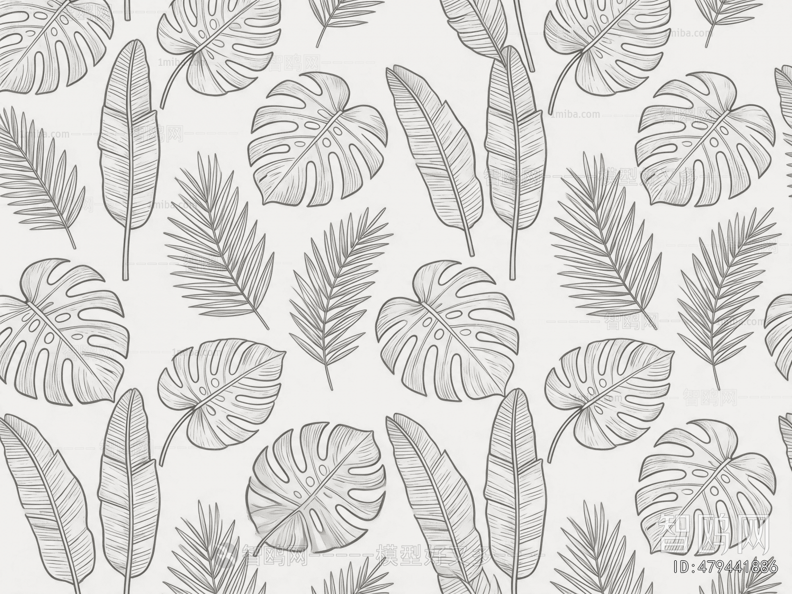 Animal And Plant Pattern Wallpaper