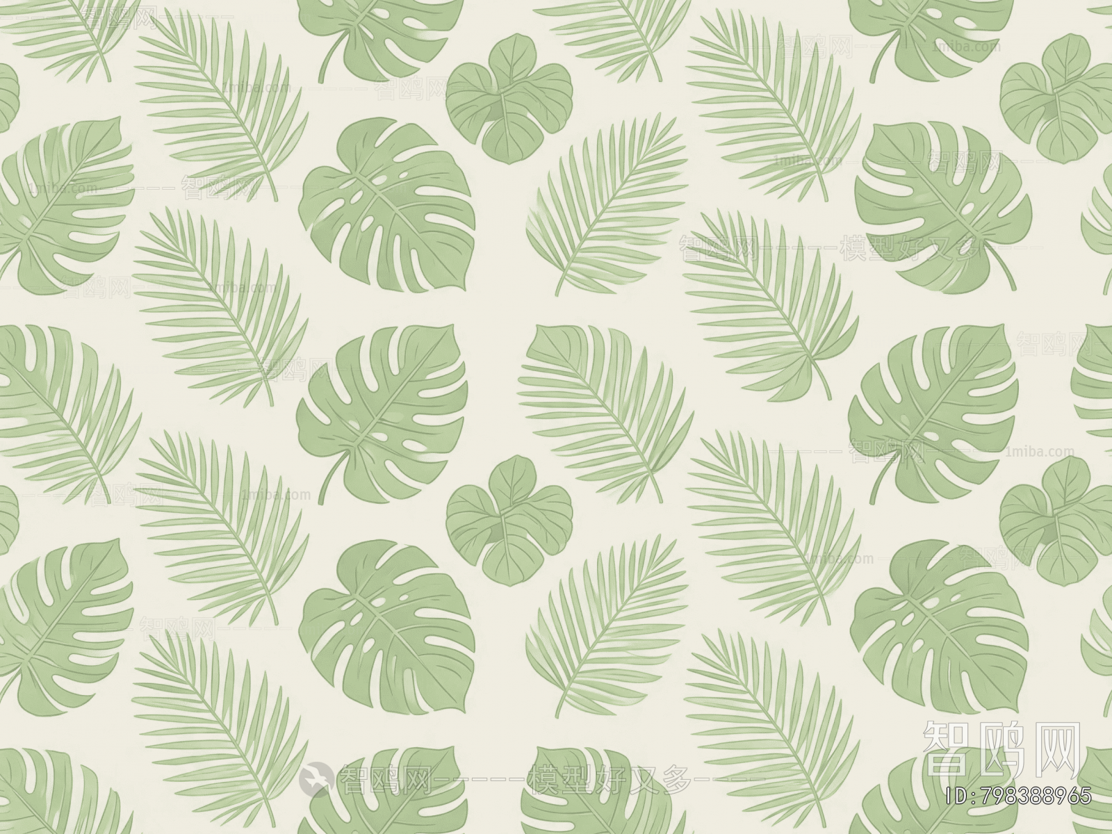 Animal And Plant Pattern Wallpaper