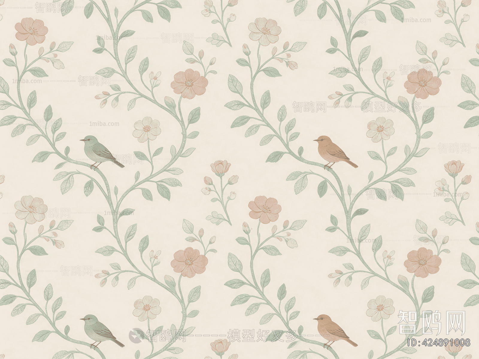 Animal And Plant Pattern Wallpaper