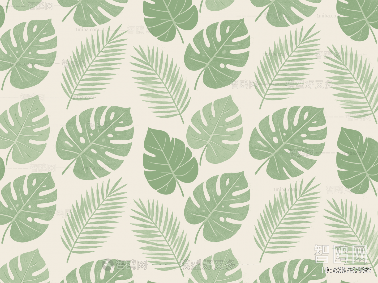 Animal And Plant Pattern Wallpaper