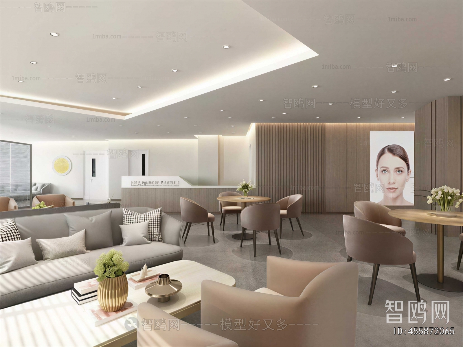 Modern Office Reception Desk
