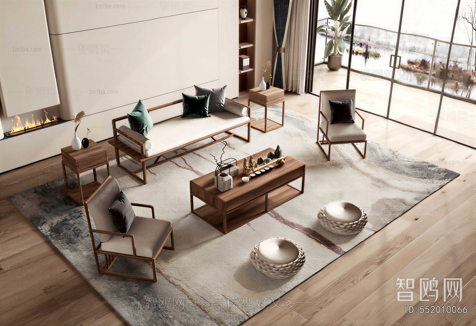 New Chinese Style Sofa Combination