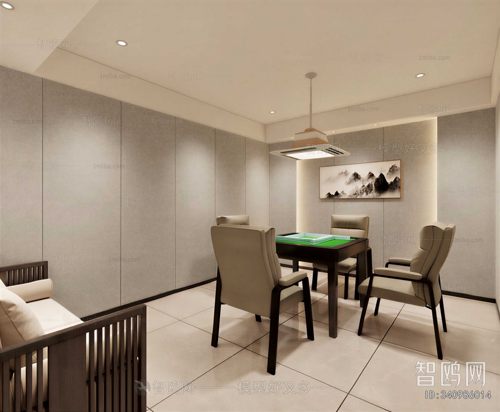 New Chinese Style Chess And Card Room