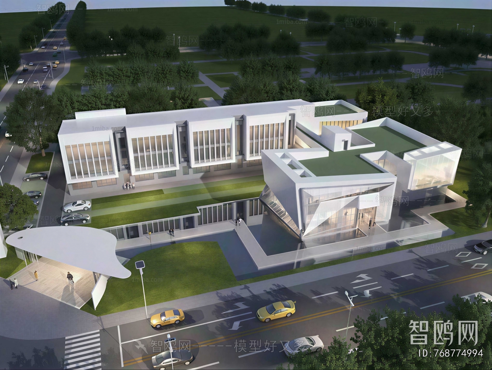 Modern Architectural Bird's-eye View Planning