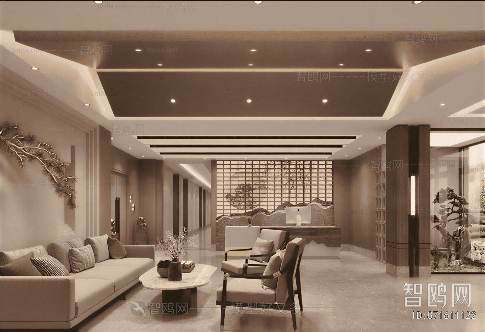 New Chinese Style Lobby Hall