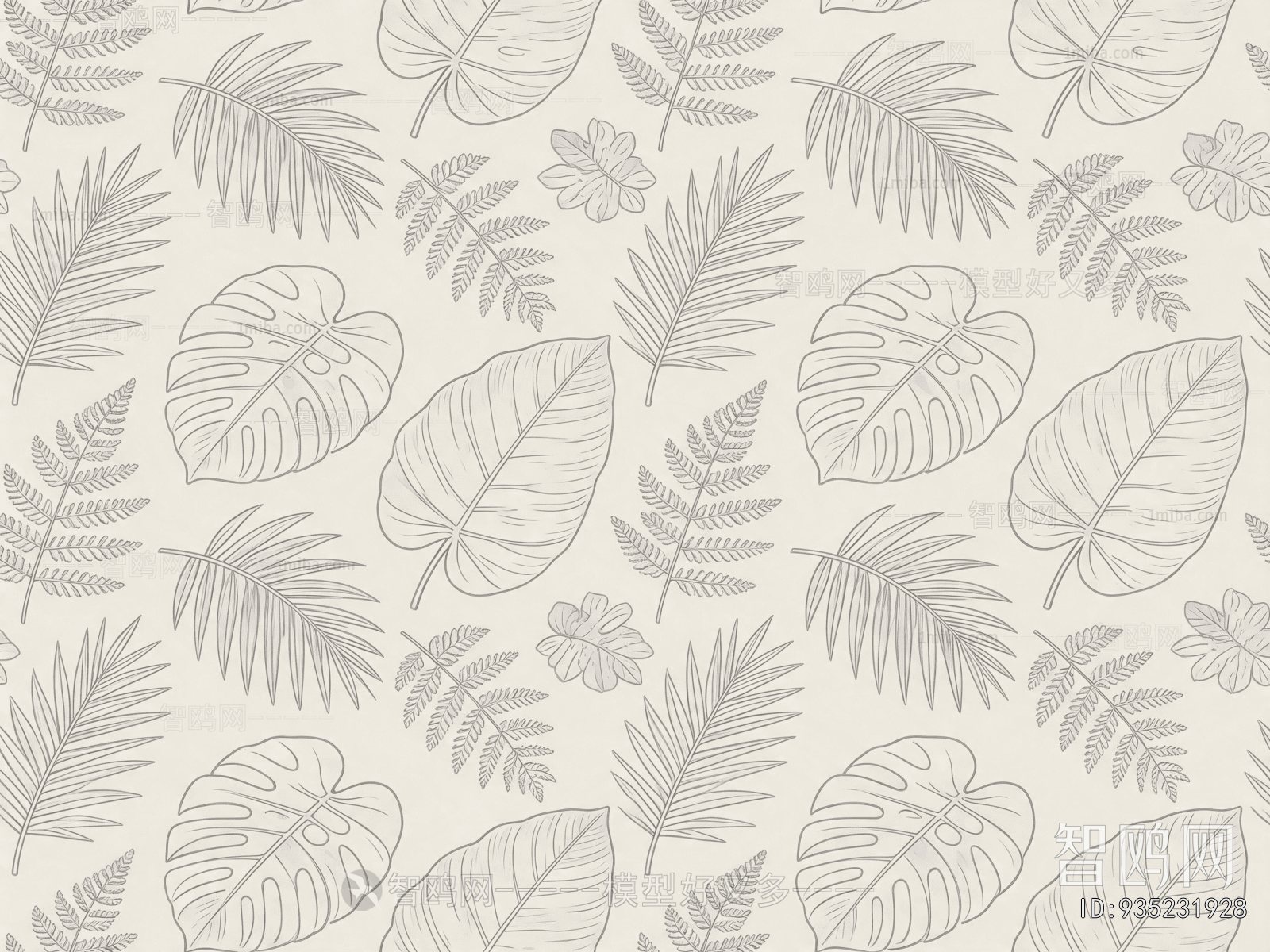 Animal And Plant Pattern Wallpaper