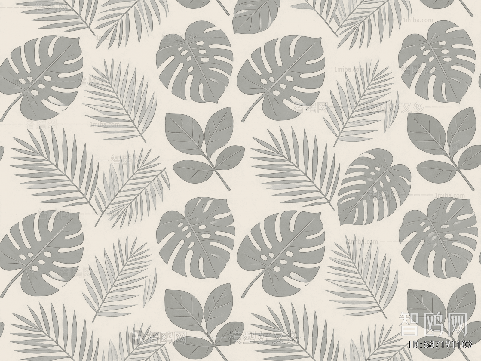 Animal And Plant Pattern Wallpaper