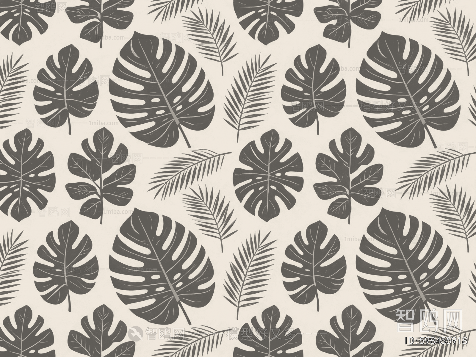 Animal And Plant Pattern Wallpaper