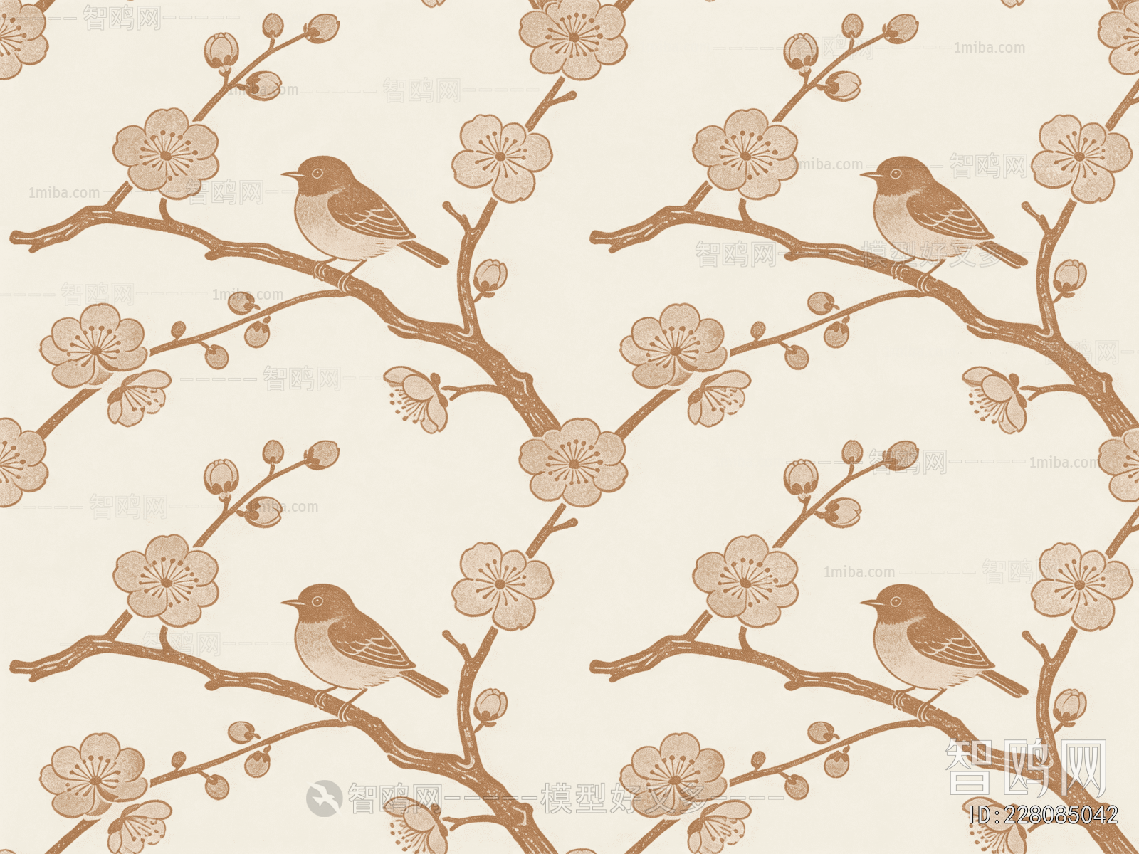 Animal And Plant Pattern Wallpaper