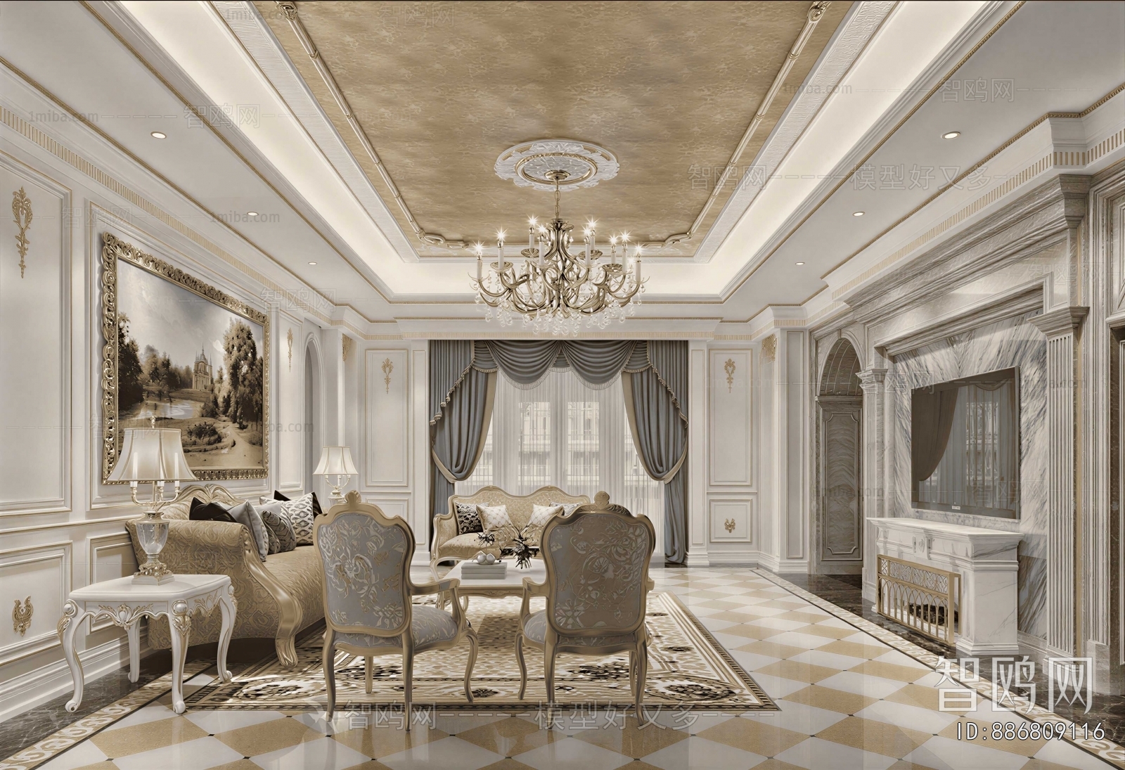 European Style A Living Room