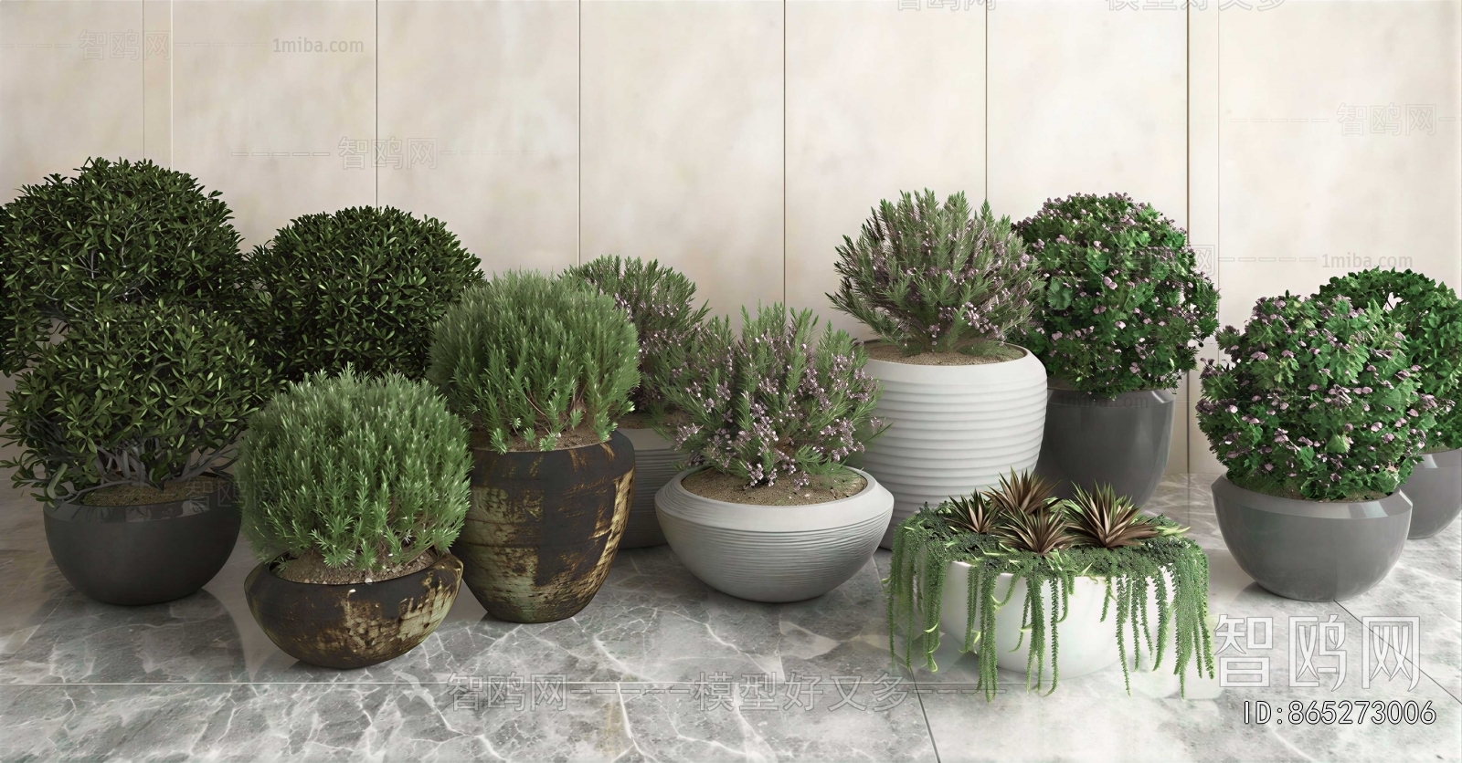 Modern Ground Green Plant Potted Plants