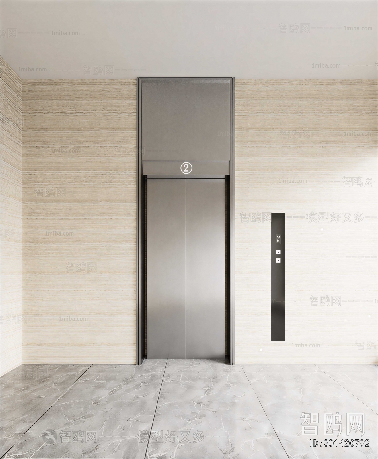 Modern Office Elevator Hall