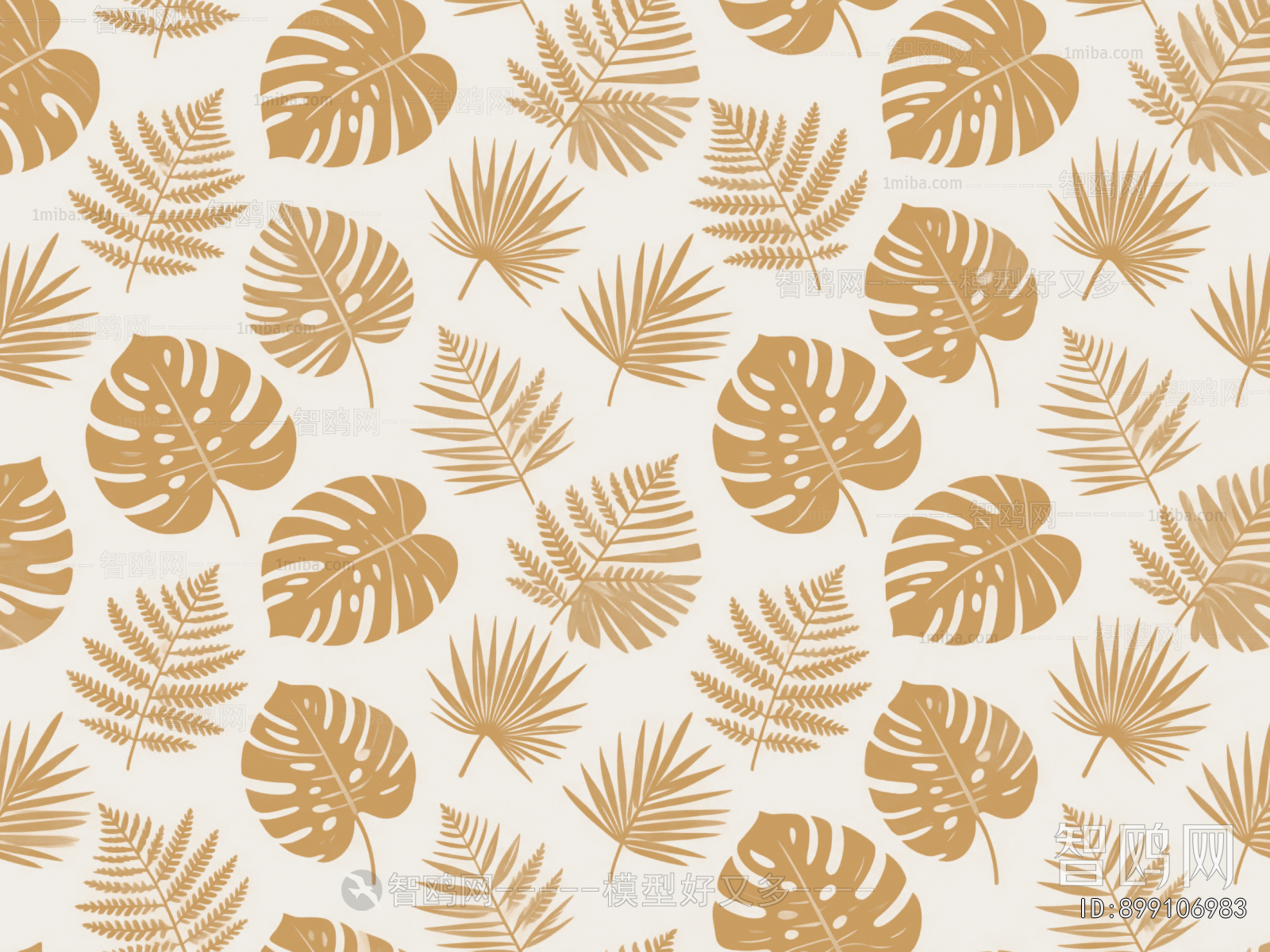 Animal And Plant Pattern Wallpaper