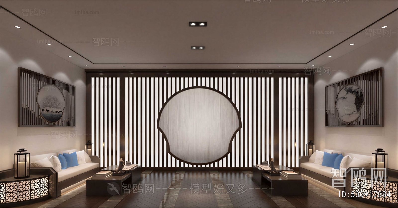New Chinese Style A Living Room