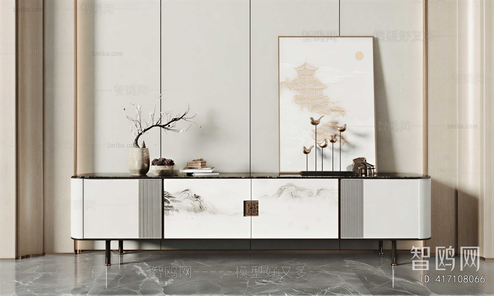 New Chinese Style TV Cabinet