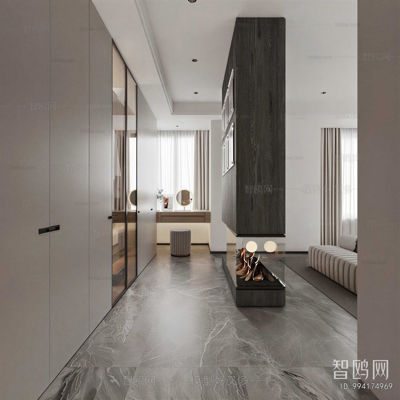 Modern Clothes Storage Area