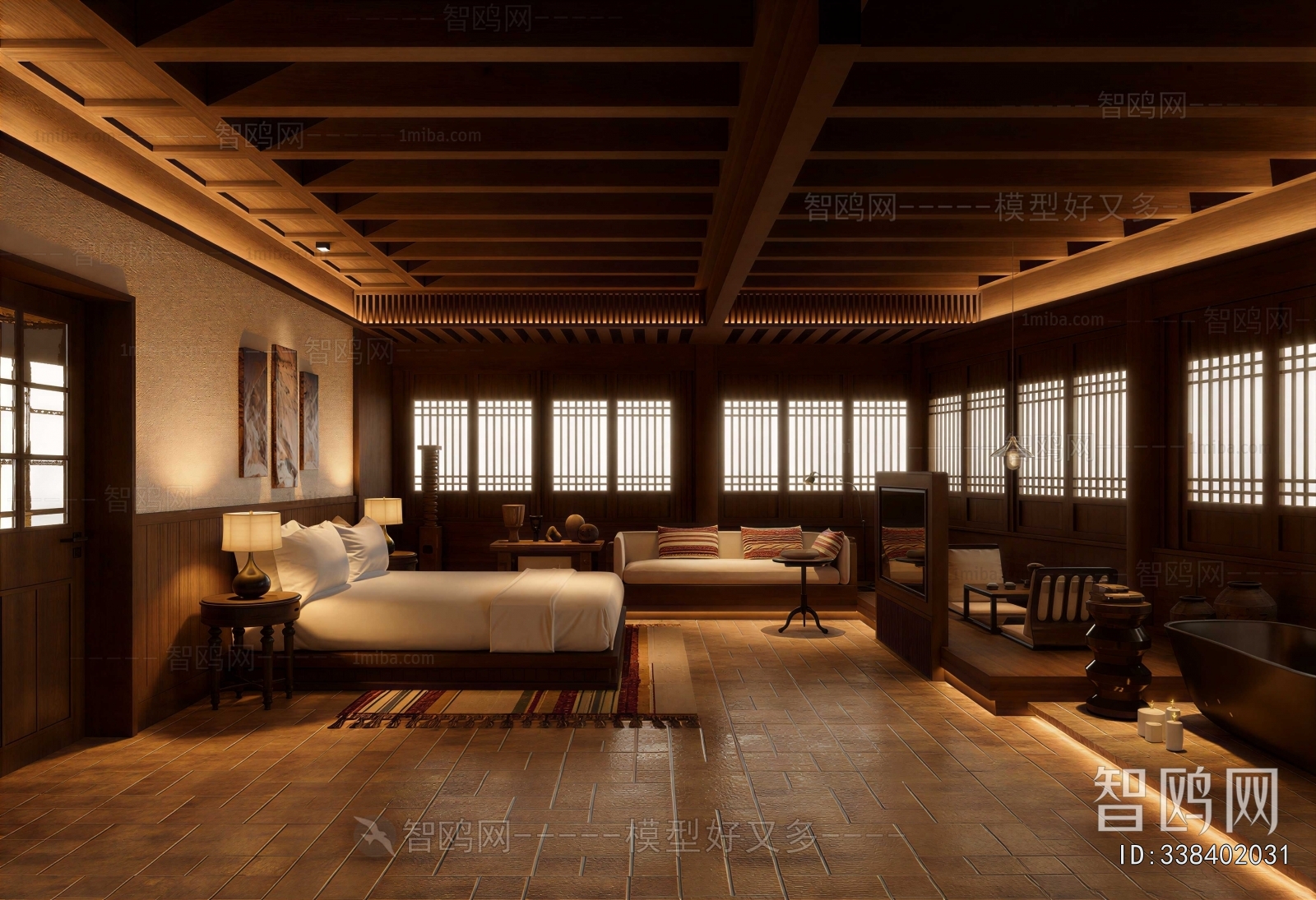 New Chinese Style Bedroom