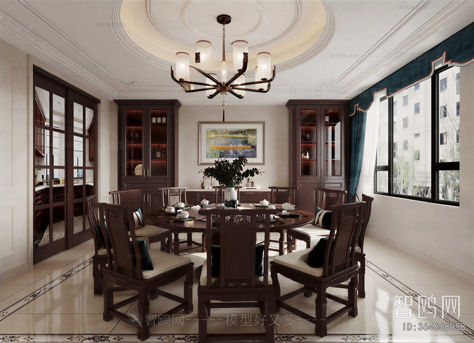 New Chinese Style Dining Room