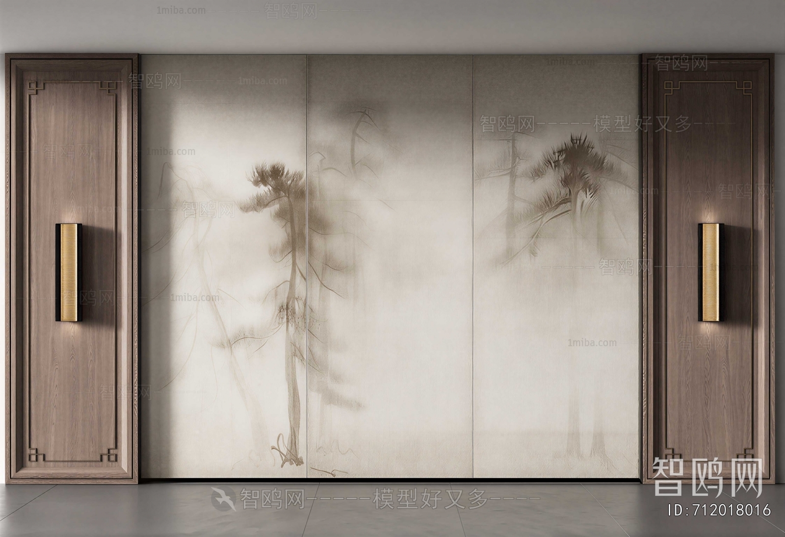 New Chinese Style TV Wall