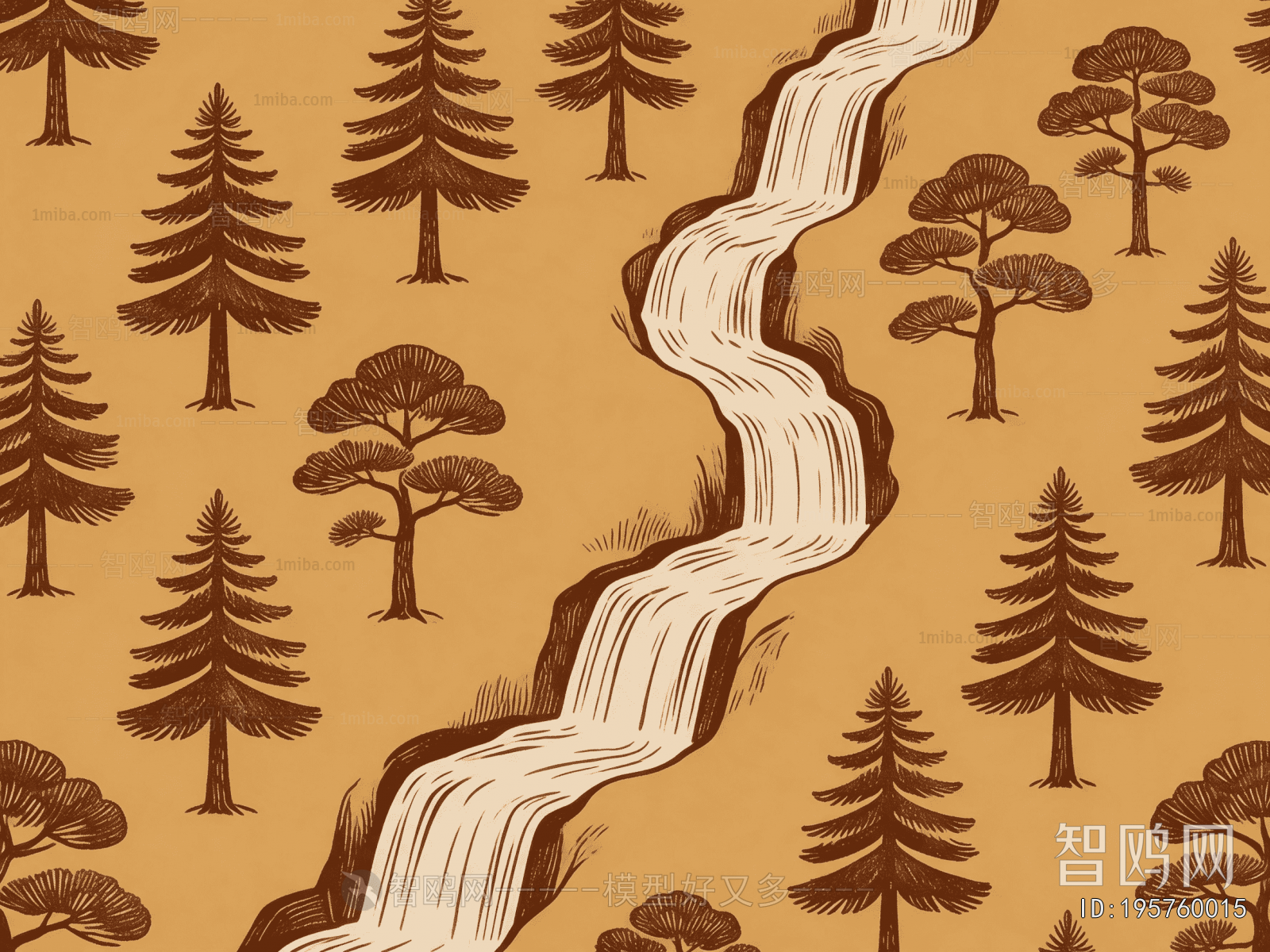 Animal And Plant Pattern Wallpaper