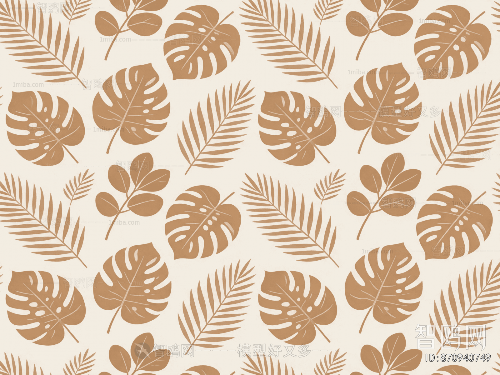 Animal And Plant Pattern Wallpaper