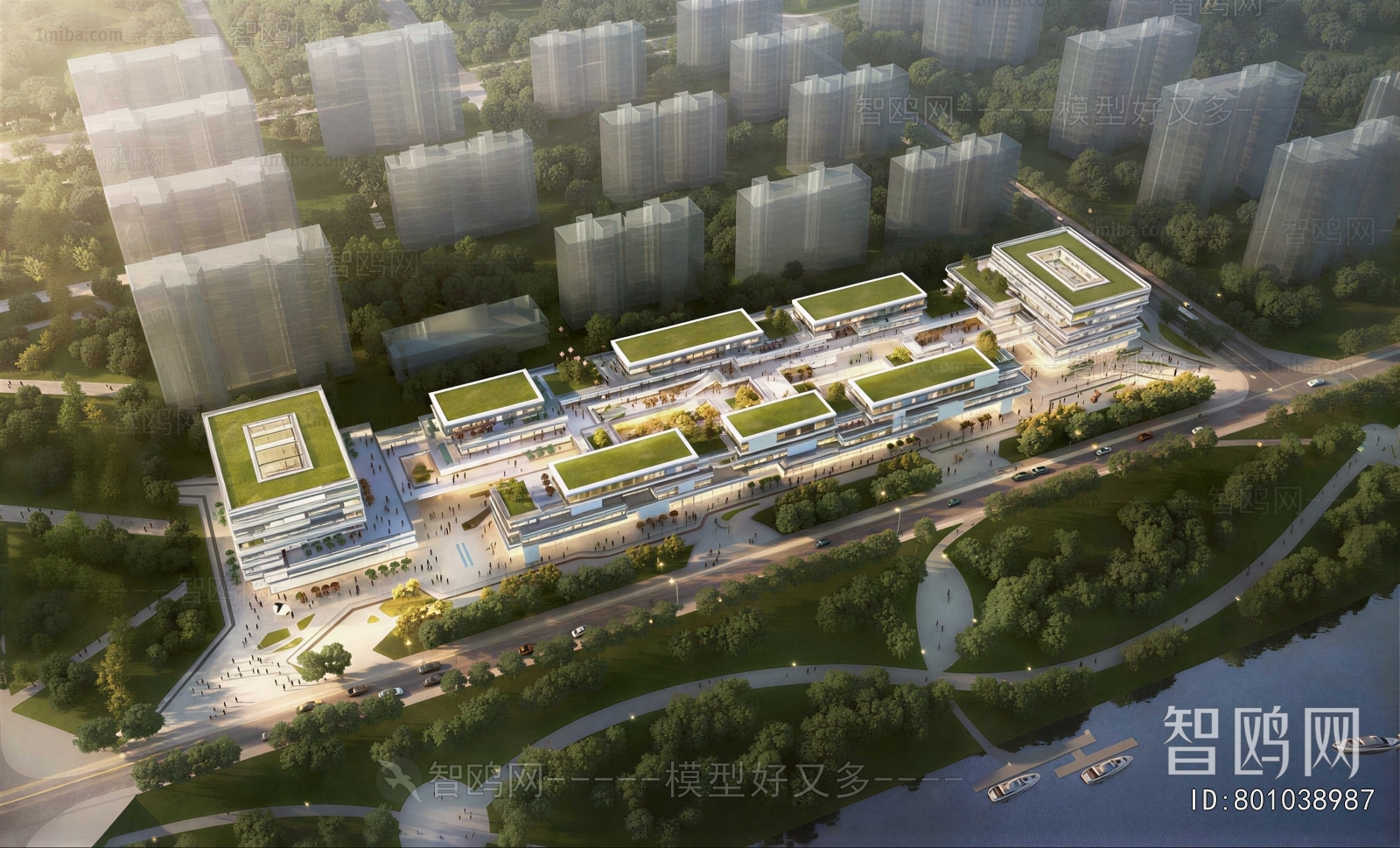 Modern Architectural Bird's-eye View Planning