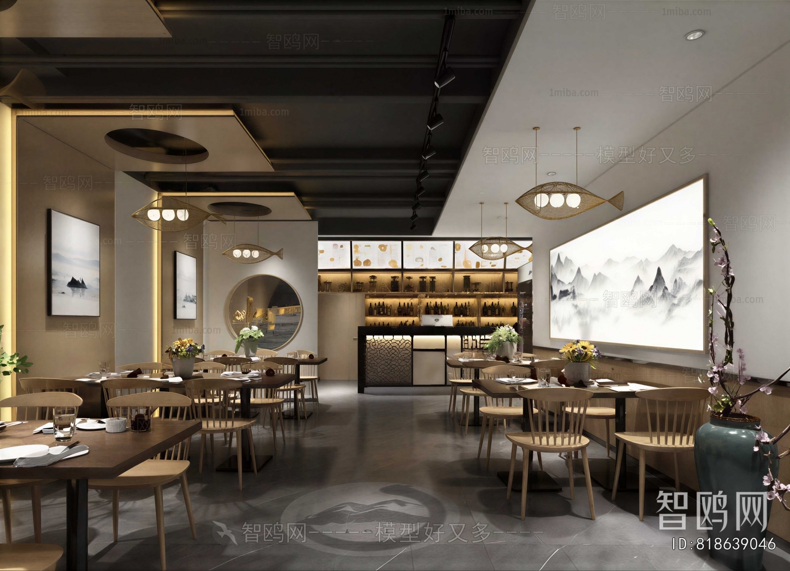 New Chinese Style Dining Room