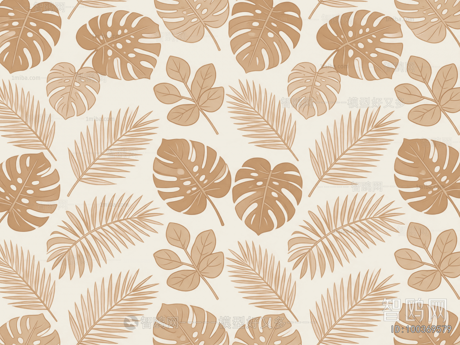 Animal And Plant Pattern Wallpaper