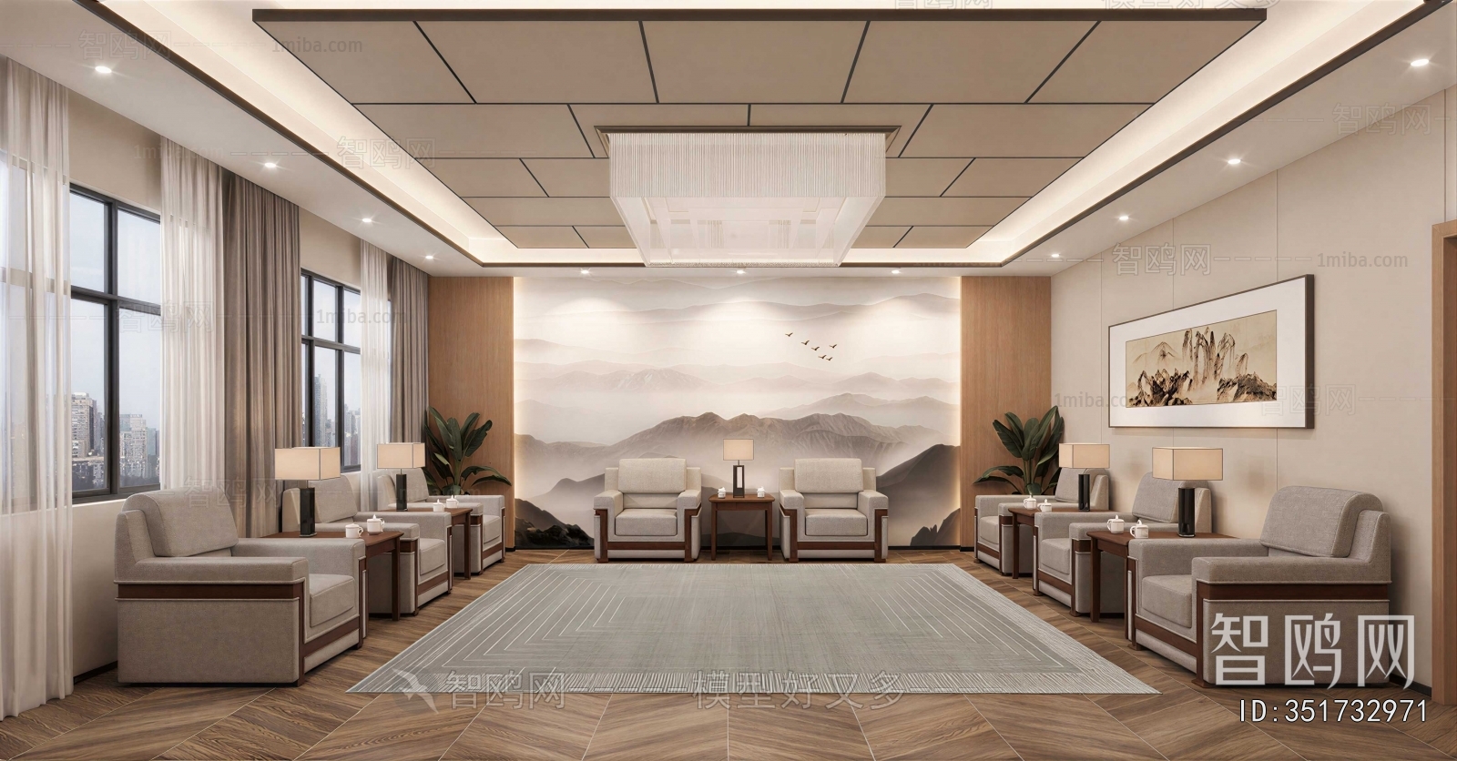 New Chinese Style Reception Room