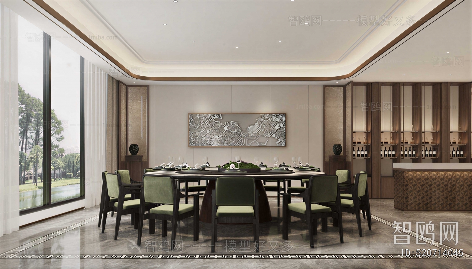 New Chinese Style Dining Room