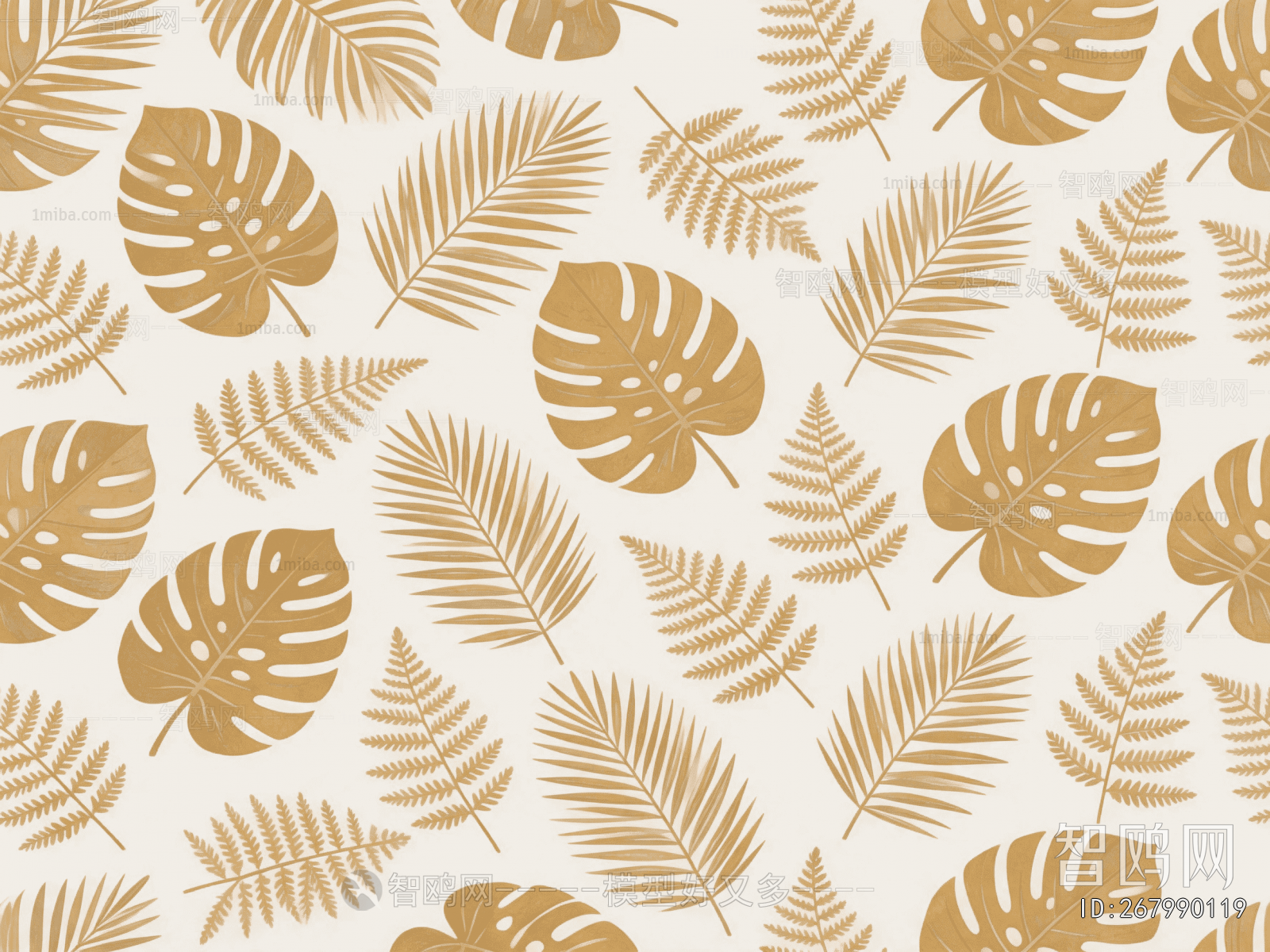 Animal And Plant Pattern Wallpaper