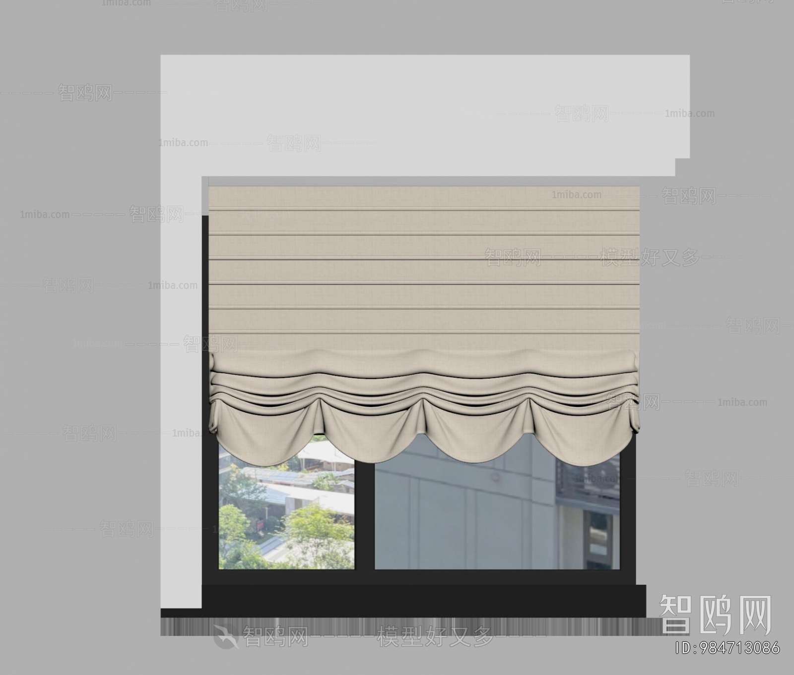 New Chinese Style Roman Curtain