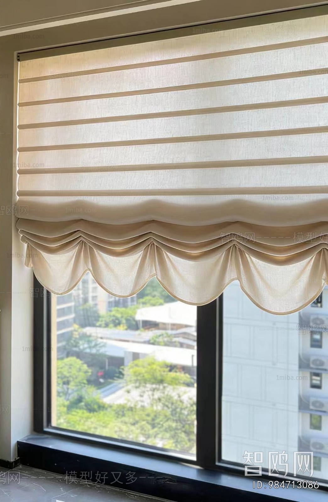 New Chinese Style Roman Curtain