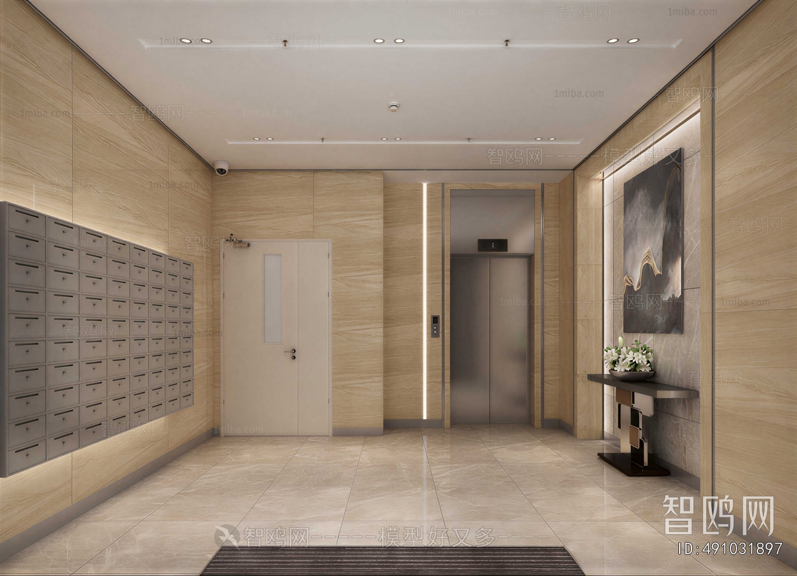 Modern Office Elevator Hall