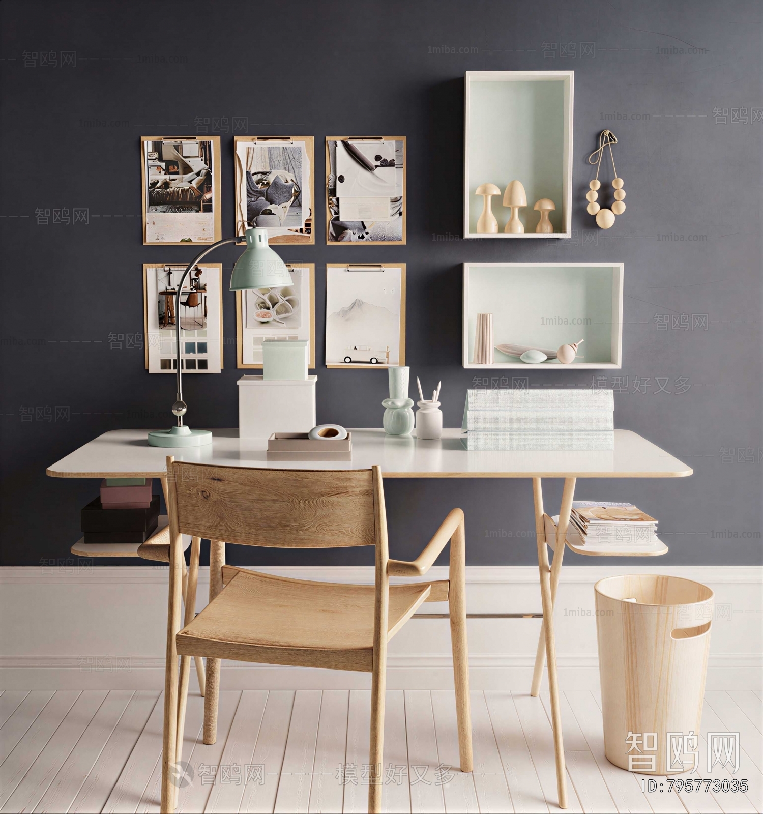 Nordic Style Computer Desk And Chair