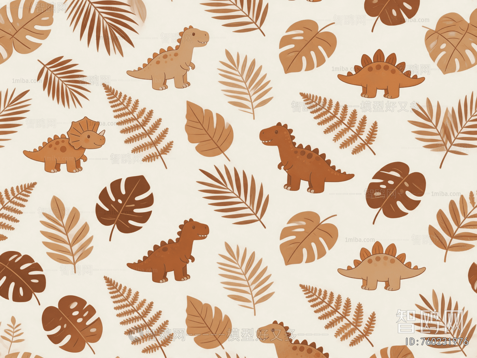 Animal And Plant Pattern Wallpaper